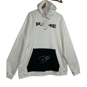 Nike Mens Club Fleece PO Hoodie White PRIME Pullover Sweatshirt XL Pockets